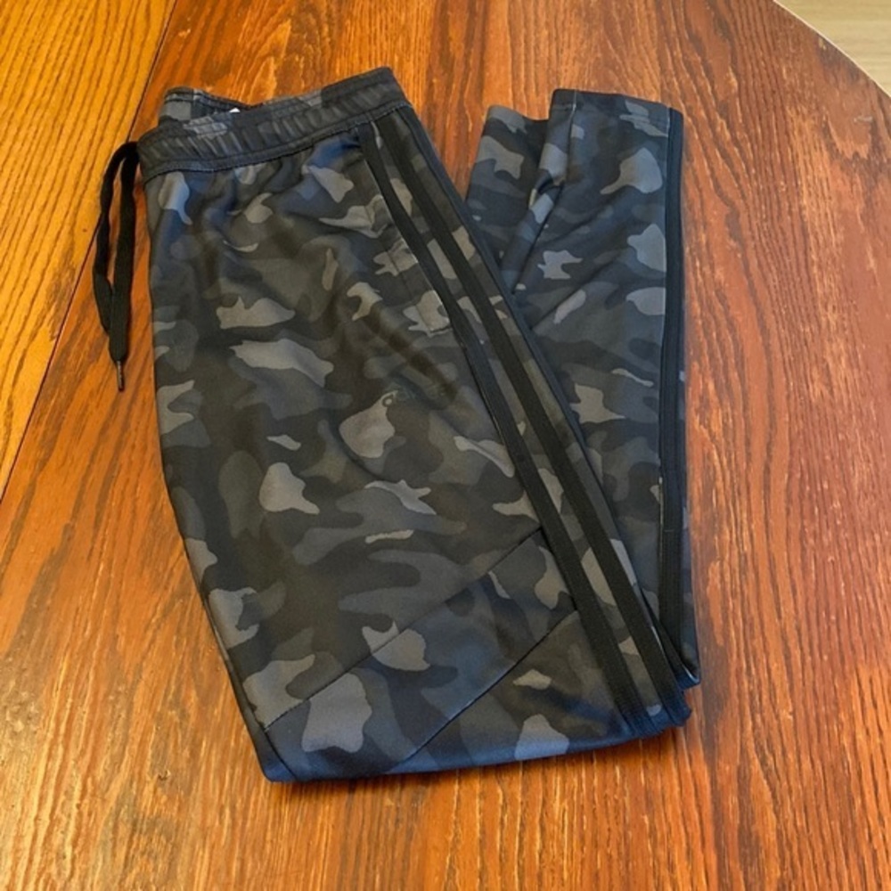 Adidas Black Gray Camo Tiro Track Pants XS
